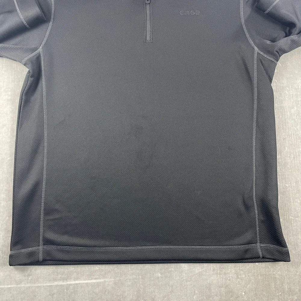 Nike Mens XL Black 1/4 Zip Pullover Dri-FIT‎ Golf CITGO Logo Top